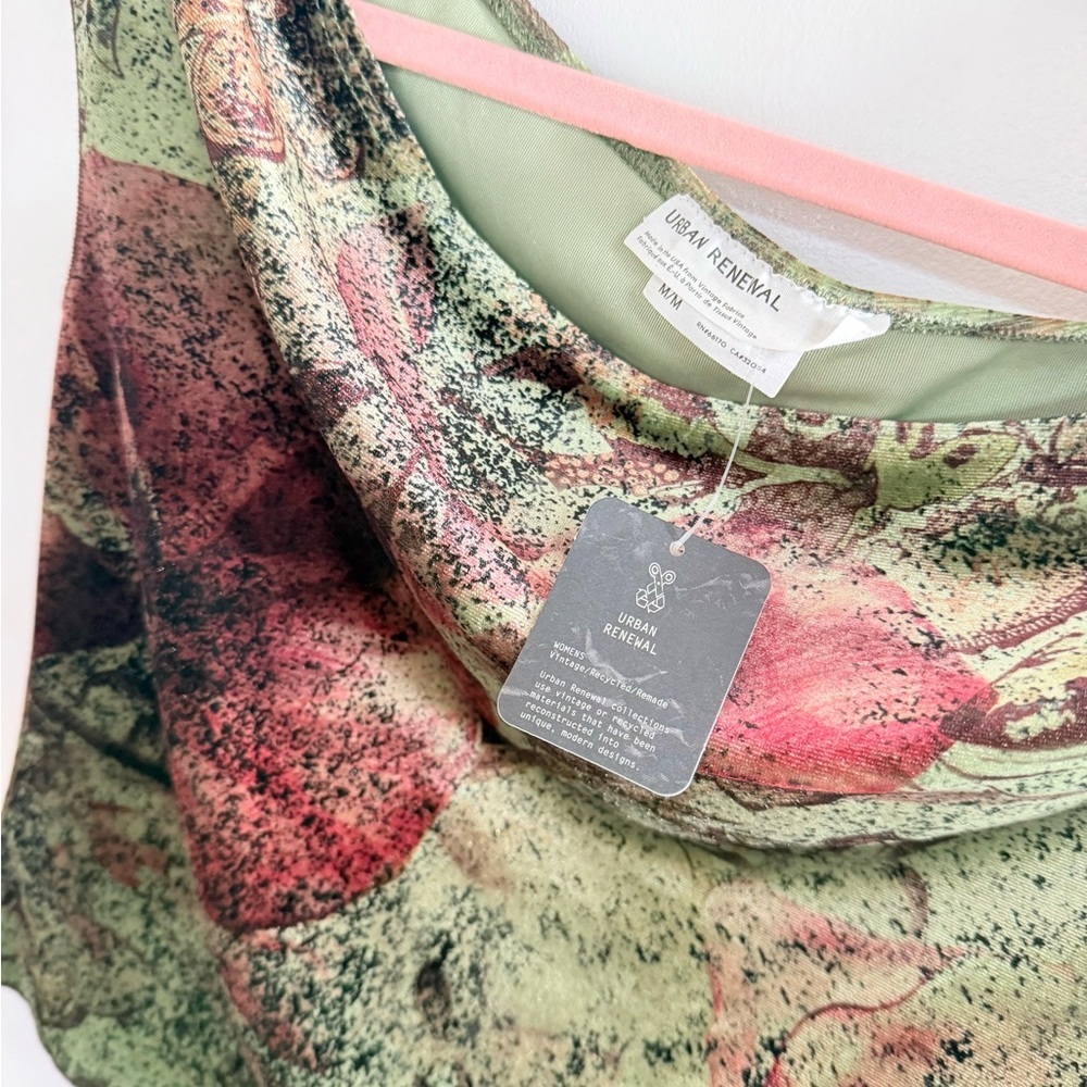 Urban Outfitters Velvet Floral Off-Shoulder Top - Picture 5 of 6